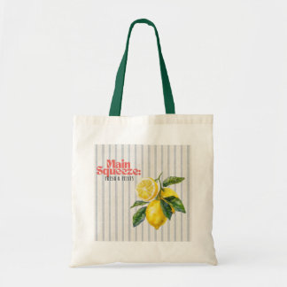 Main Squeeze Fresh & Feisty Lemon Kitchen Decor Tote Bag