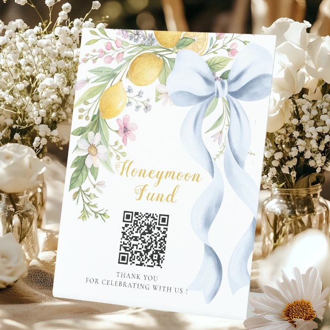 Main Squeeze Honeymoon Fund QR Code  Pedestal Sign (Creator Uploaded)