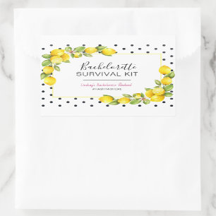 Main Squeeze Lemon Bachelorette Survival Kit Rectangular Sticker
