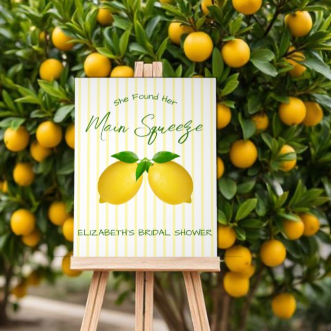 Main Squeeze Lemon Bridal Shower Acrylic Sign (Creator Uploaded)