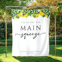 Main Squeeze Lemon Bridal Shower Backdrop