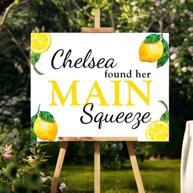 Main Squeeze Lemon Bridal Shower Custom Poster (Creator Uploaded)