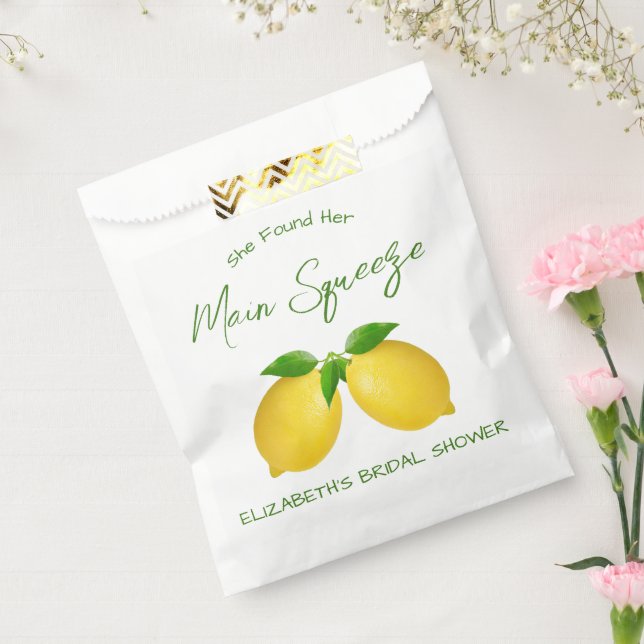 Main Squeeze Lemon Bridal Shower Favour Bag (Sealed)