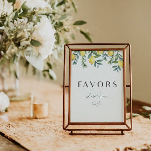 Main Squeeze Lemon Bridal Shower favours sign Announcement