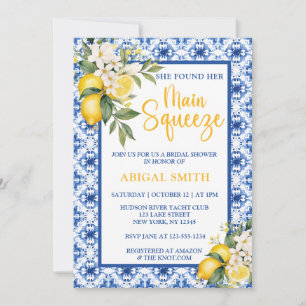 MAIN SQUEEZE LEMON BRIDAL SHOWER INVITATION