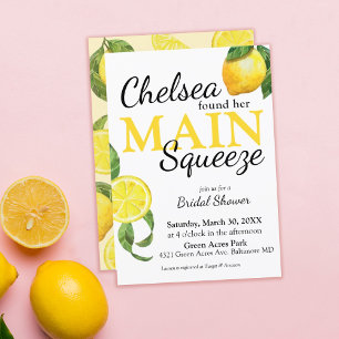 Main Squeeze Lemon Bridal Shower Invitation