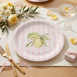 Main Squeeze Lemon Bridal Shower  Paper Plate