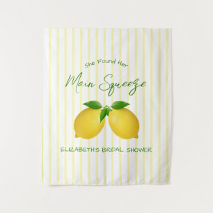 Main Squeeze Lemon Bridal Shower Tapestry
