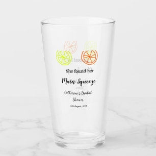 Main Squeeze lemon citrus bridal shower add name d Glass