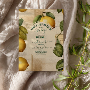 Main Squeeze Lemon Citrus Bridal Shower Invitation