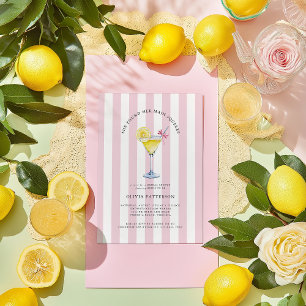 Main Squeeze  Lemon Drop Martini Bridal Shower  Invitation