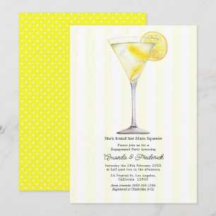 Main Squeeze Lemon Martini Engagement Party Invitation