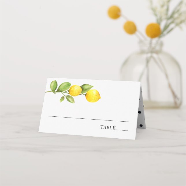 Main Squeeze Lemon Name Place Cards (Front)
