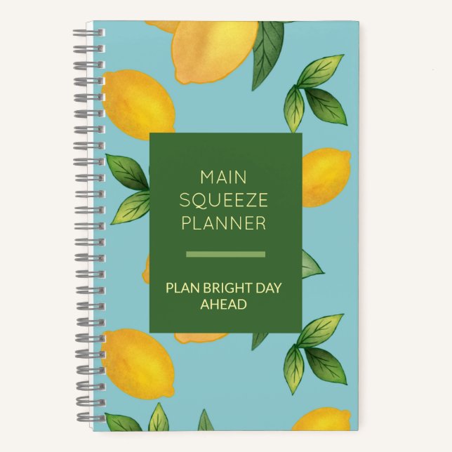 Main-Squeeze Lemon Planner Notebook (Front)