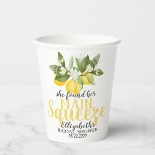 Main Squeeze Lemons Bridal Shower Cups