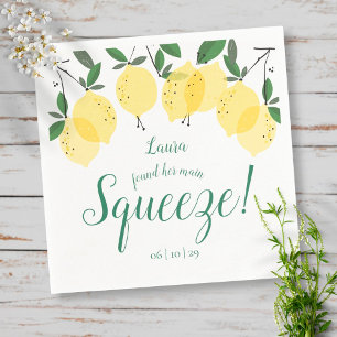 Main Squeeze Lemons Bridal Shower  Napkin