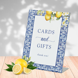 Main Squeeze Lemons Cards and Gifts Pedestal Sign