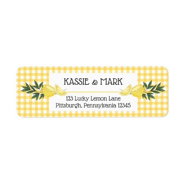 Main Squeeze Lemons Tropical Return Address Label (Front)