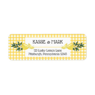 Main Squeeze Lemons Tropical Return Address Return Address Label