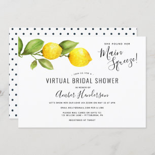 Main Squeeze Lemons Virtual Bridal Shower Invitation