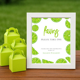 Main Squeeze Lime Green Bridal Shower Favours Sign