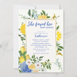 Main squeeze mediterranean lemon bridal shower invitation