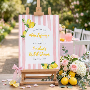 Main Squeeze Summer Lemon Bridal Shower Welcome Poster