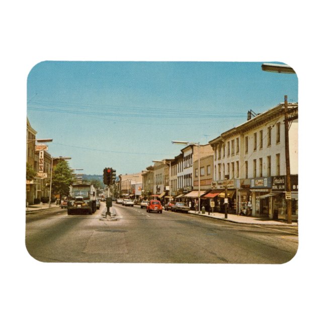 Main St., Danbury, CT Vintage Postcard Magnet (Horizontal)