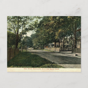 Main St, Martinsville, New Jersey, Vintage Postcard