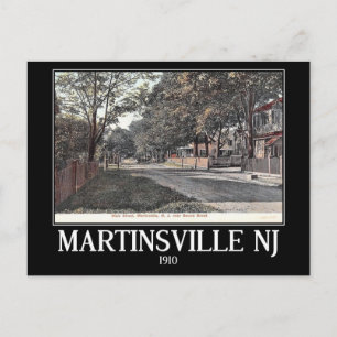 Main St, Martinsville, NJ Vintage Postcard