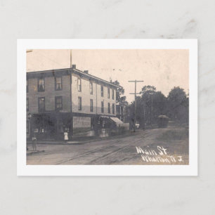 Main St. Wharton New Jersey Vintage Postcard
