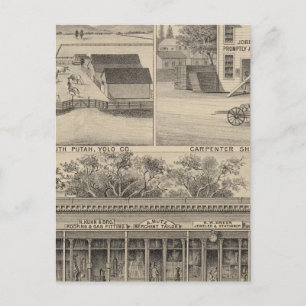 Main St Woodland Postcard