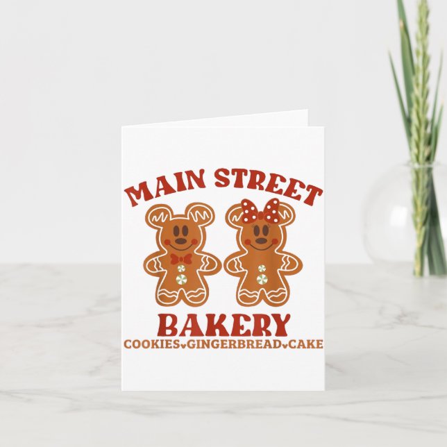 Main Street Bakery Cookies Gingerbread Cake Christ Card (Front)