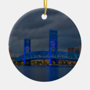 main street bridge Jacksonville FL Ceramic Ornament