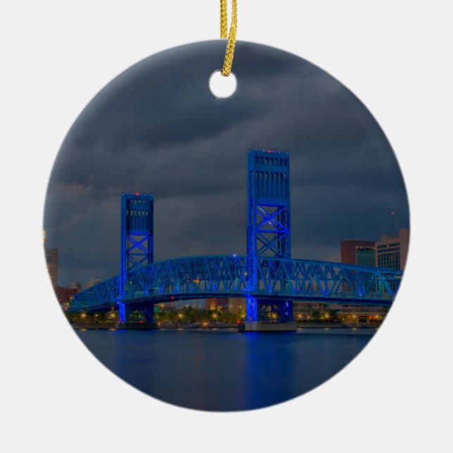 main street bridge Jacksonville FL Ceramic Ornament (Front)