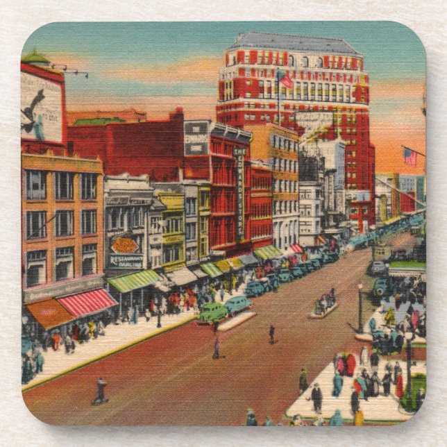 Main Street - Buffalo, NY Vintage Coaster (Front)