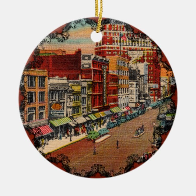 Main Street - Buffalo, NY Vintage Ornament (Front)