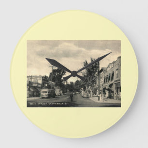 Main Street, Chatham, New Jersey Vintage Large Clock