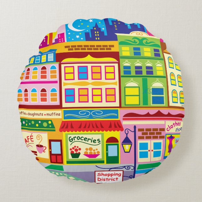 Main Street Colours Round Cushion (Front)
