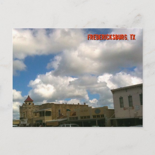 Main Street Fredericksburg Postcard (Front)