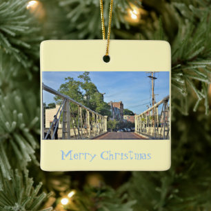 Main Street Historic Bridge Ceramic Ornament
