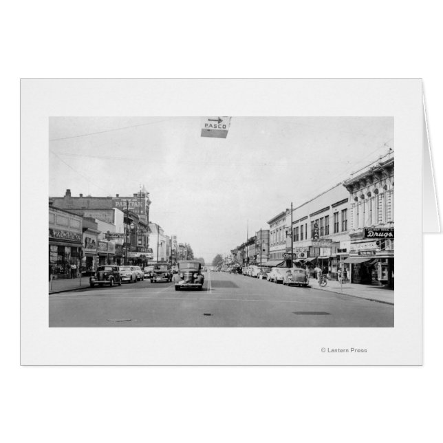 Main Street in Walla Walla, WA Photograph (Front Horizontal)