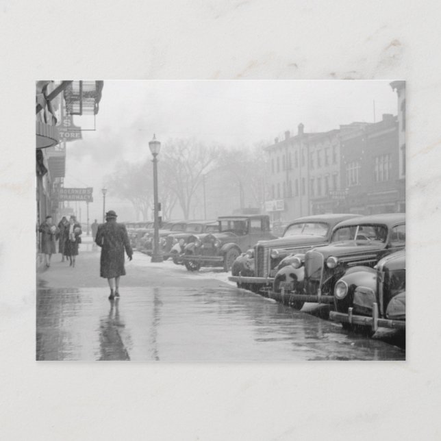 Main Street Iowa City, Iowa Postcard (Front)