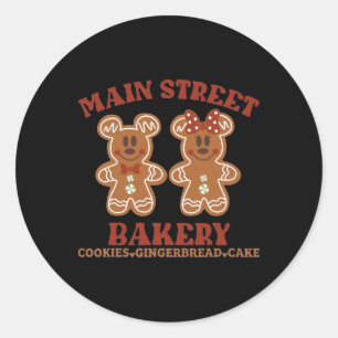 Main Street Kery Cookies Gingerbread Cake Christma Classic Round Sticker