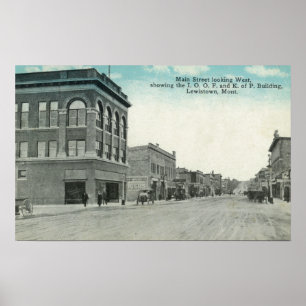 Main Street Looking WestLewiston, MT Poster