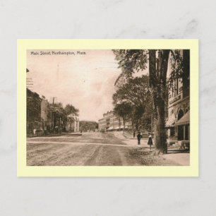 Main Street, Northampton, Massachusetts Vintage Postcard
