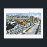Main Street, Salt Lake City, Utah Postcard<br><div class="desc">Main Street,  Salt Lake City,  Utah Vintage Postcard</div>