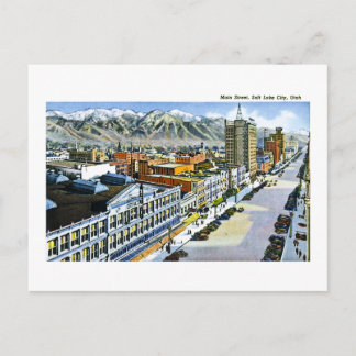 Main Street, Salt Lake City, Utah Postcard