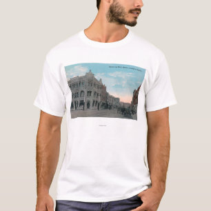 Main Street Scene with Horse Carriages and T-Shirt
