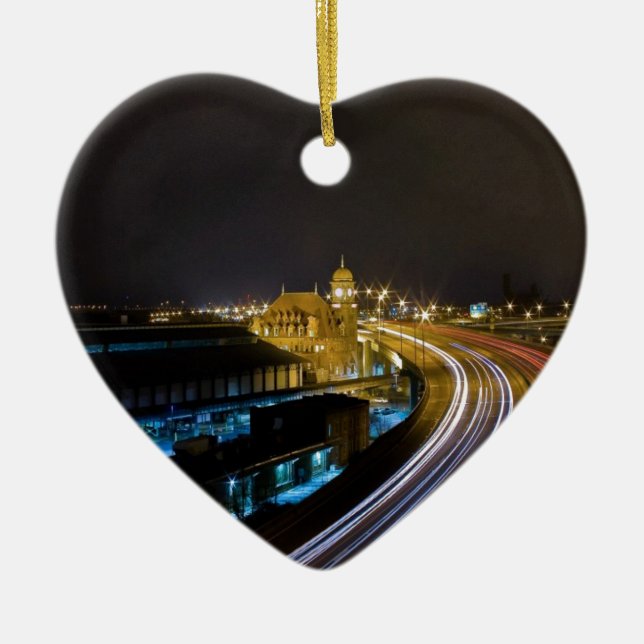 Main Street Station RVA Ceramic Tree Decoration (Front)